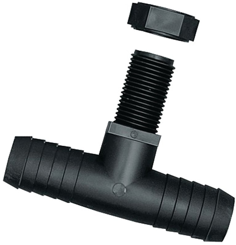 TEE POLY 1/2 BARB X 11/16M UN 