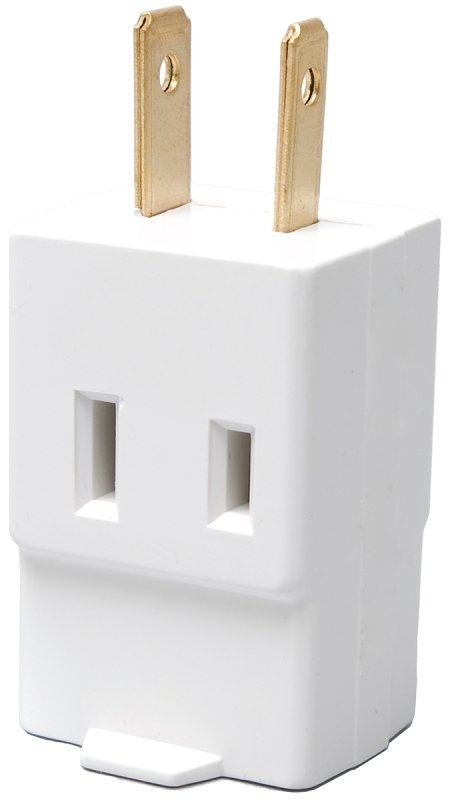 WHT 3OUTLET 2WIRE CUBE TAP    