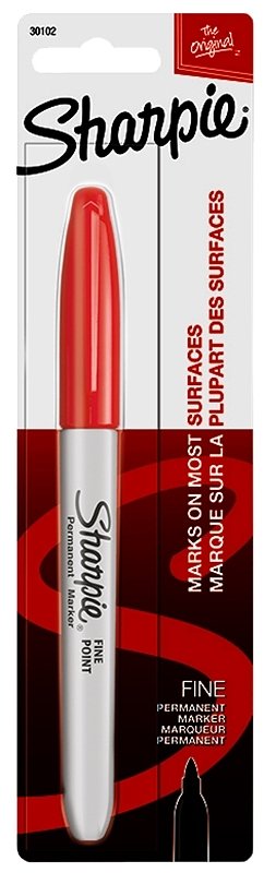 MARKER PERMNT FINE POINT RED  