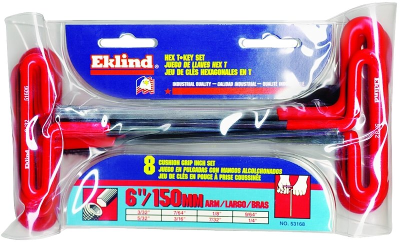 KEY HEX SET 8PC SAE CUSH T-HDL