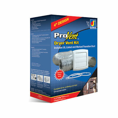 VENT KIT DRYER ALU WH 4INX8FT 
