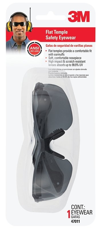 SAFETY EYEWEAR BLK FRM/GRY LEN