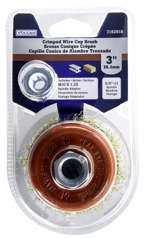 CUP BRUSH CRIMPED 3IN         