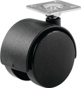 CASTER TWN WHEEL NYL BLACK 2IN