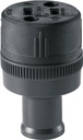 CONNECTOR W/CRD CLMP 15A 125V 