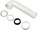 DISPOSAL BEND 1-1/2X8WHT WKING