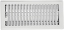 REGISTER FLOOR 4X12IN WHT     