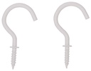 CUP HOOK 1-1/4IN WHITE STEEL  