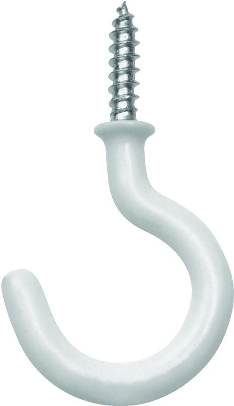 HOOK CUP VINYL 1-1/4IN WHITE  