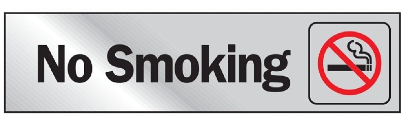 SIGN VINYL NO SMOKING 2INX8IN 