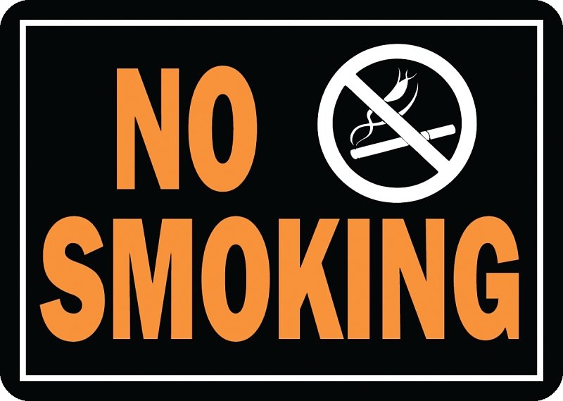 SIGN NO SMOKING 10X14IN ALUM  