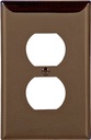 WALL PLATE 1GNG DPLX RECPT BRN