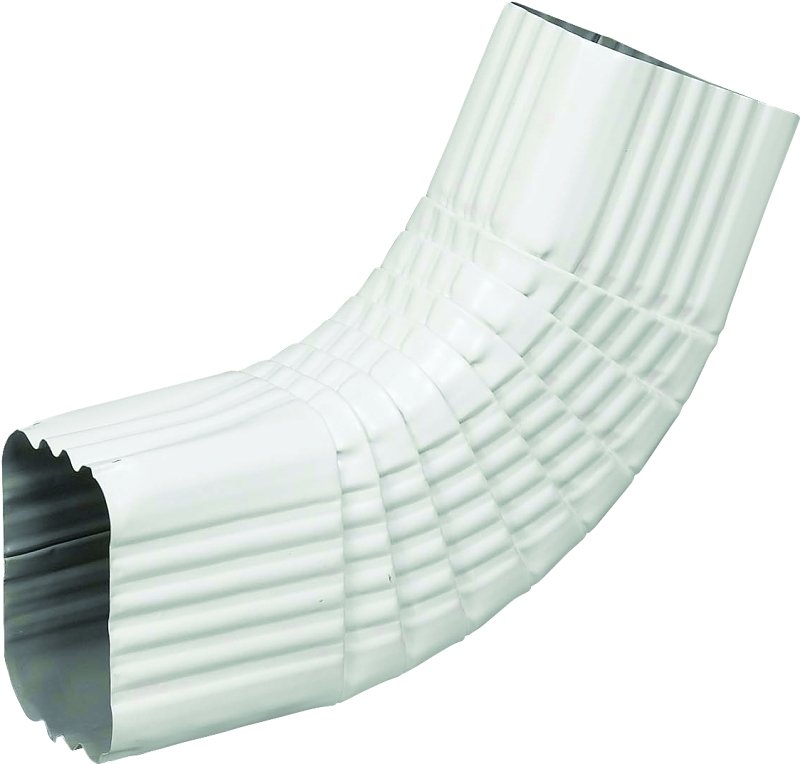 ELBOW B SIDE ALUM 2X3IN WHITE 