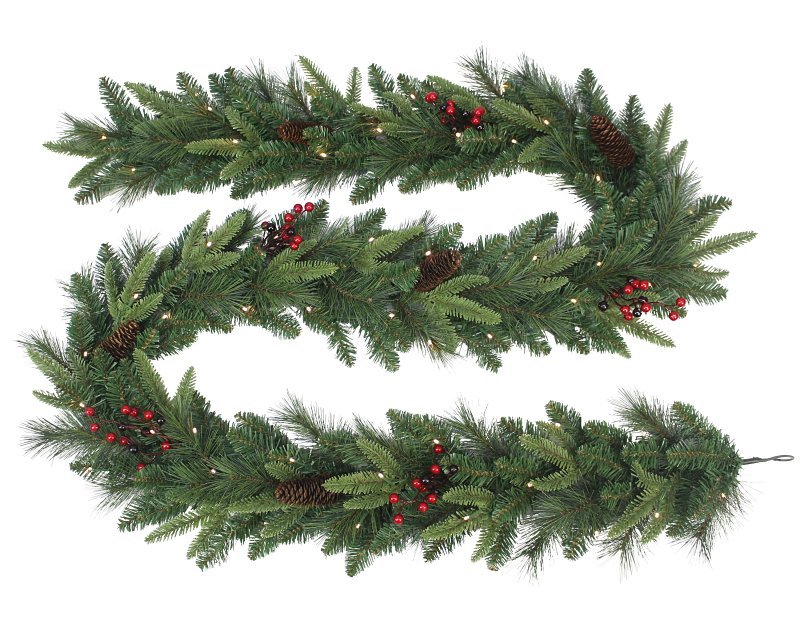 PACIFIC FIR GARLAND PRELIT 9FT
