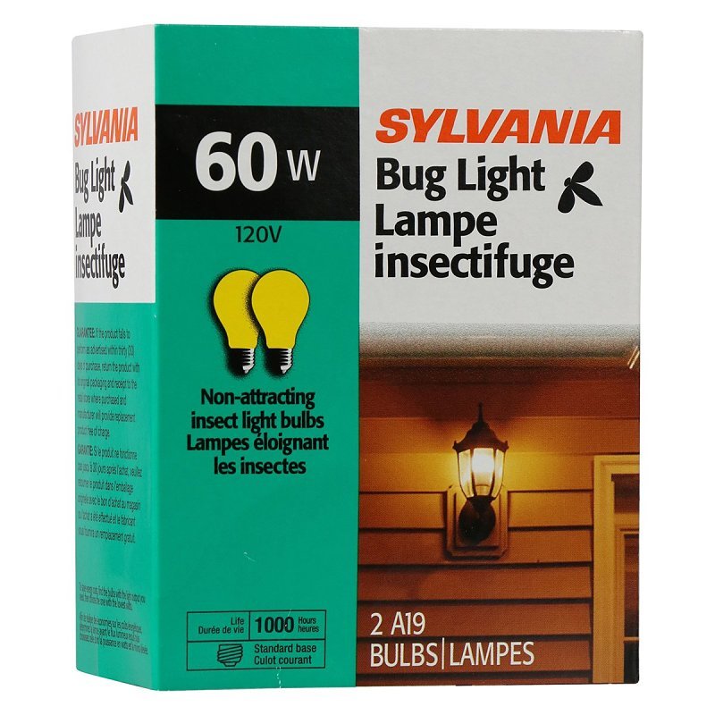 BULB LT 60W YEL BUG 2/BX      