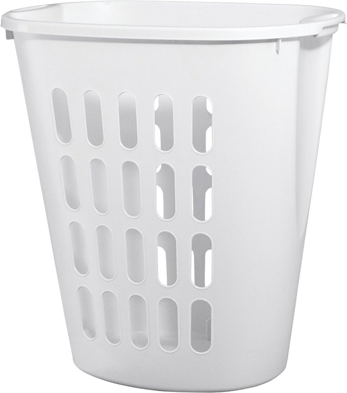 HAMPER OVAL WHITE             