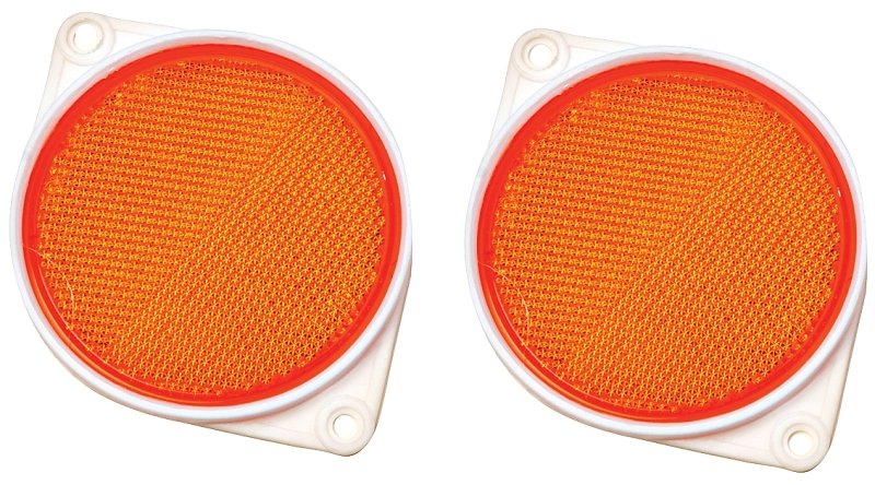 REFLECTOR NAIL-ON 3-1/4IN AMBR