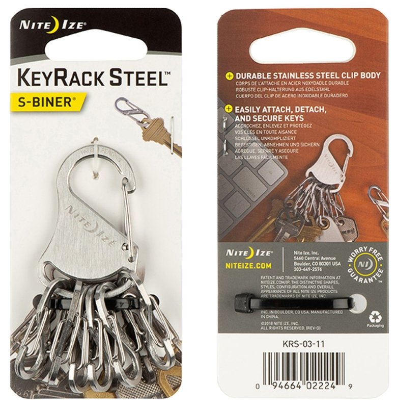 KEYRACK S-BINER STAINLESS STL 