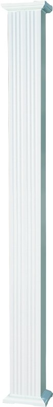 COLUMN 6INX8FT SQ WHITE ALUM  