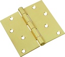 HINGE DOOR 4IN SQ CNR BRASS   