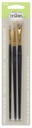 BRUSH FLAT PREM GRAY SET OF 3 