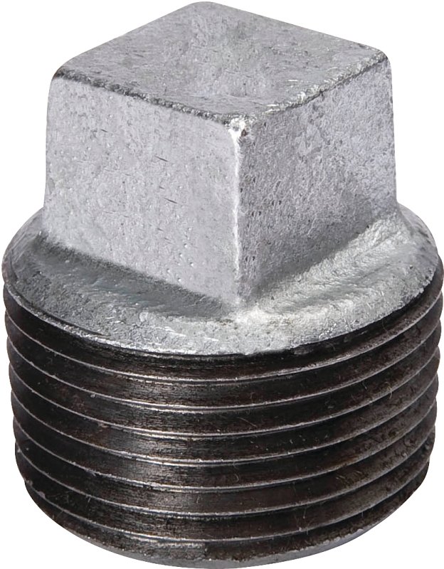 PLUG SQ HEAD GALV MALLEABLE 4 