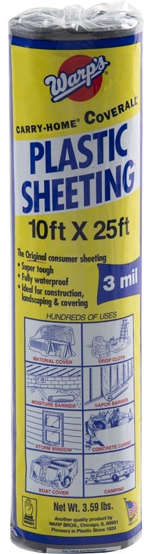 POLY FILM 10X25FT 3MIL BLACK  