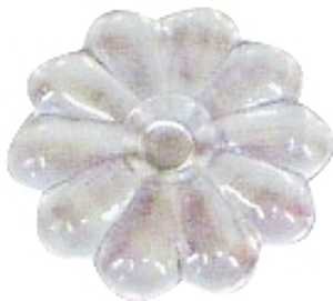 BUTTON ROSETTE CLEAR BG 100CT 