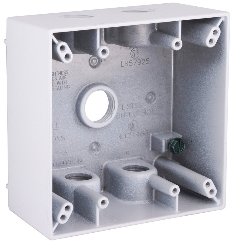 BOX OUTLET ALUM 2G 31CU IN WHT