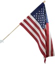 FLAG US SET POLYESTER WD POLE 