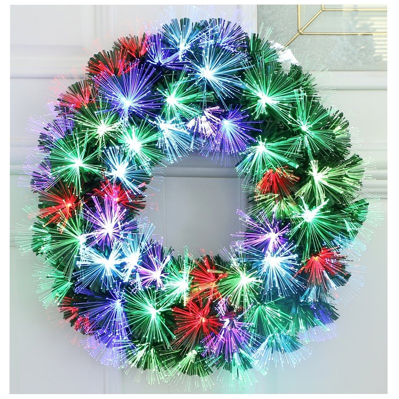 WREATH FIREWORK LED MULTI 20IN
