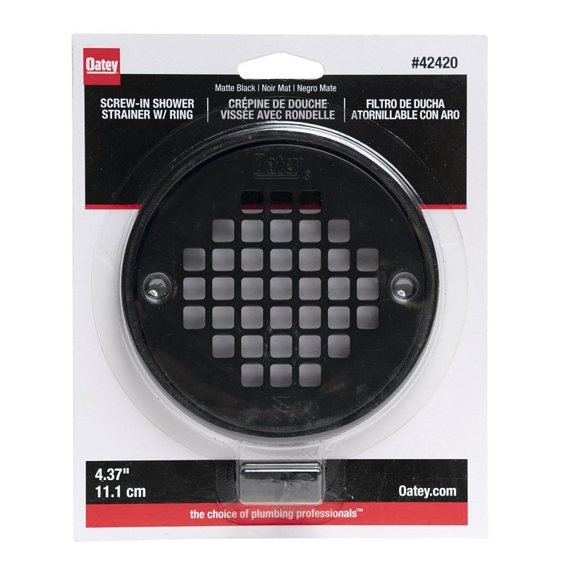 STRAINER SCREW-IN ROUND MATBLK