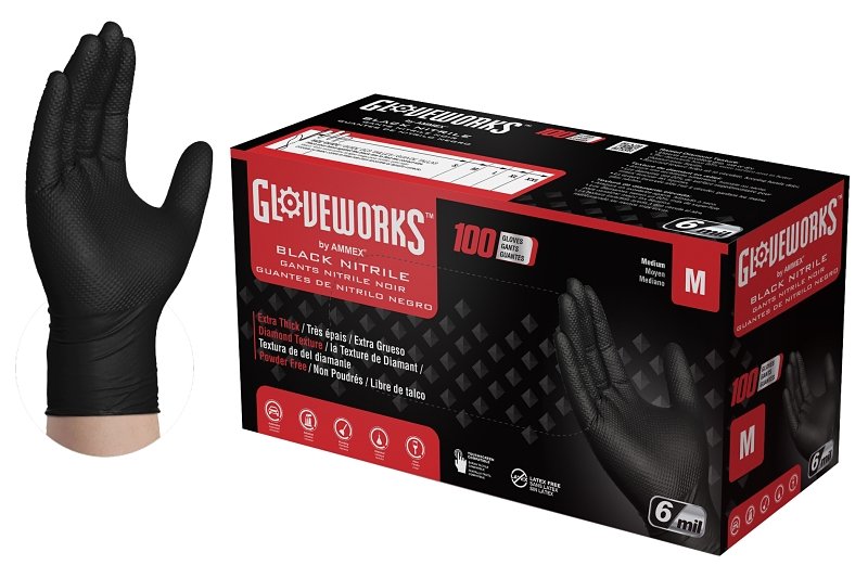 GLOVE NITRILE PWDR FR 6MIL MED