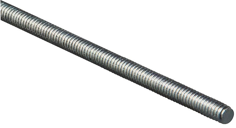 STEEL ROD THRD ZN BLU1/4-20X36