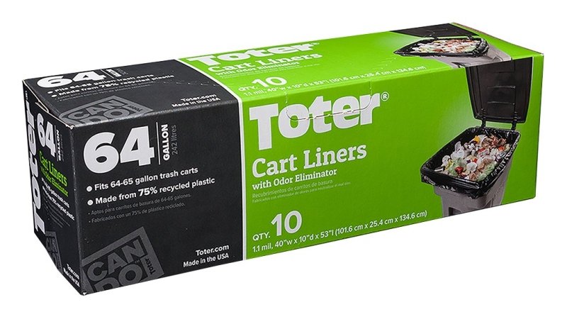 LINER TRASH CAN BLACK 64GAL   