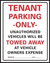 SIGN TENANT PARKING ONLY      