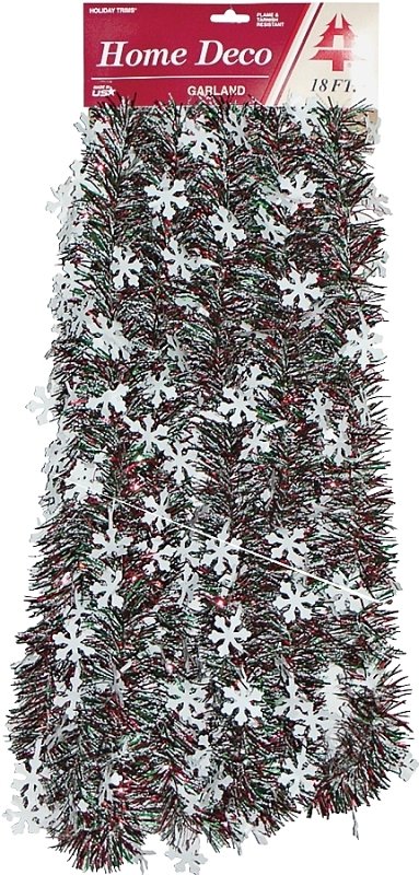 SNOWFLAKE RD/GRN/WHT 3-1/2X12 