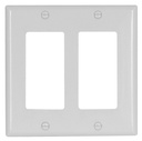 WALL PLATE ROCKER 2GANG WHITE 