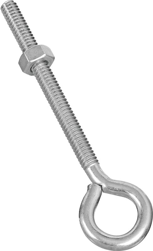 EYE BOLT W/NUT 1/4X4IN ZINC   