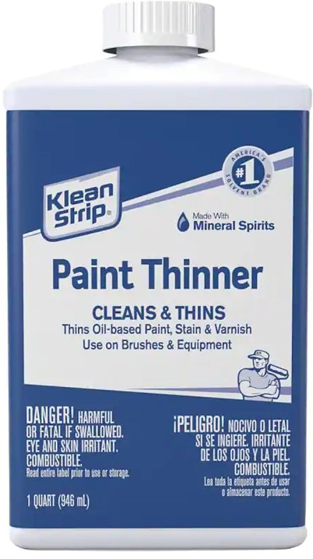 THINNER PAINT PLASTIC CAN QT  