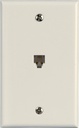 WALL JACK MODLR PHONE FLSH WHT