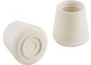 TIP LEG FURN 1-1/8IN WHT RUBB 