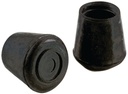 TIP LEG FURN 1-1/4IN BLK RUBB 