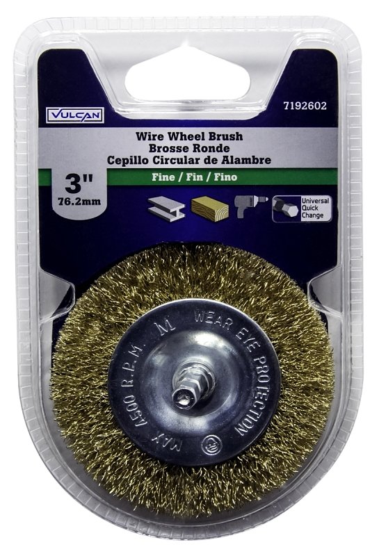BRUSH WHEEL 1/4IN SHNK FN 3IN 