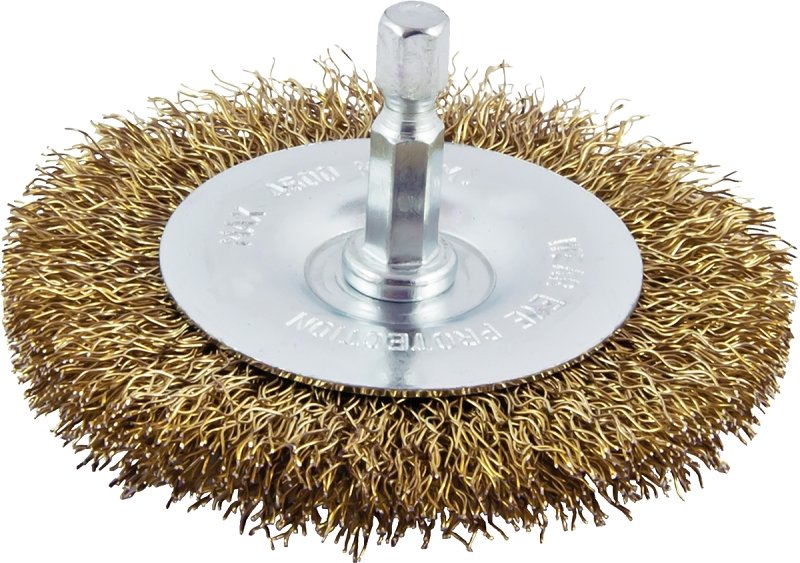 WHEEL BRUSH 1/4IN SHK 4IN CRSE