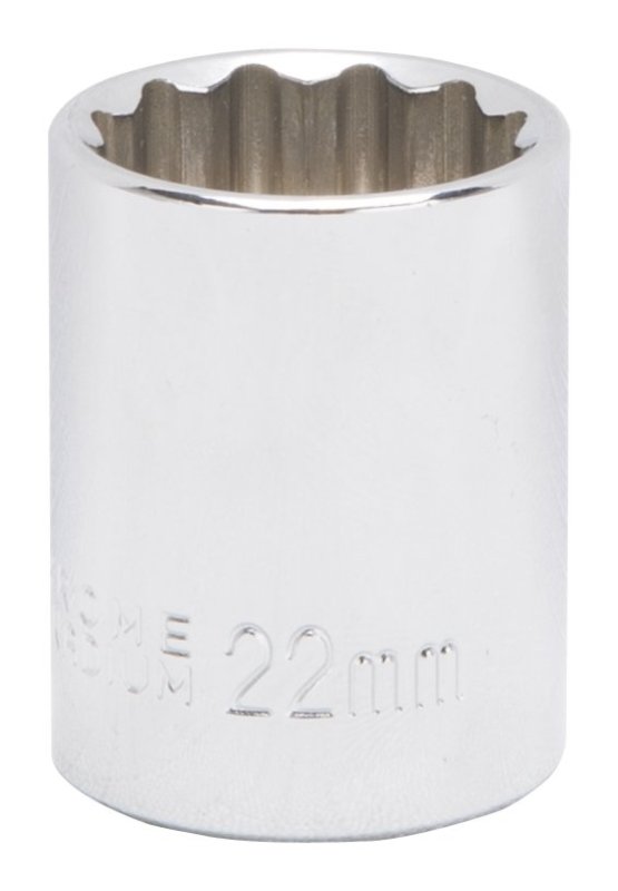 SOCKET STD 22MMX12PT 1/2DRIVE 