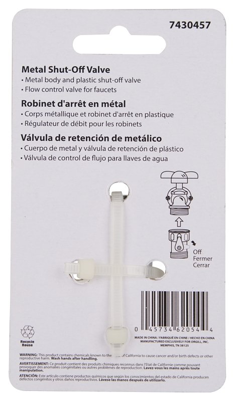 HOSE SHUT-OFF METAL 3/4IN     