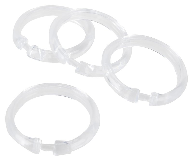 RING SHOWER CURTAIN CLEAR 12PC