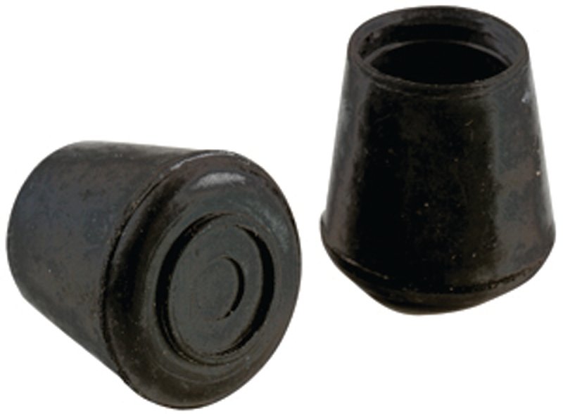 TIP LEG FURN 1IN BLK RUBB     