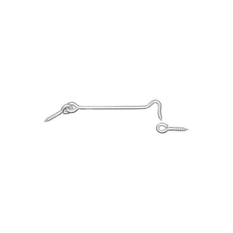 HOOK/EYE GATE ZINC PLATED 6IN 